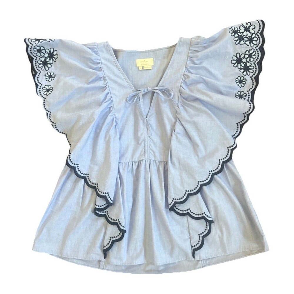 KATE SPADE DAISY EMBROIDERED COTTON TOP MSRP$228- Size XS